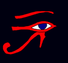 Dibujo Ojo Horus pintado por 76ui