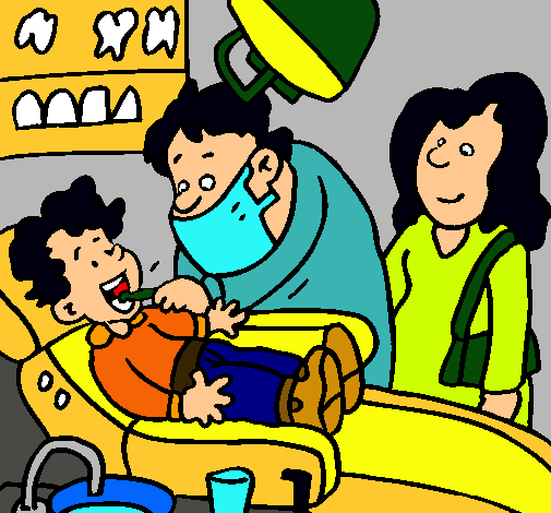 Niño en el dentista