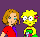 Dibujo Sakura y Lisa pintado por isidorita