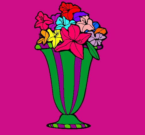 Dibujo Jarrón de flores pintado por margary