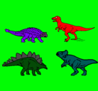 Dibujo Dinosaurios de tierra pintado por leonardo