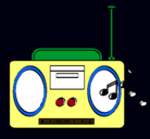 Dibujo Radio cassette 2 pintado por cesar