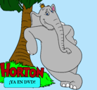 Dibujo Horton pintado por alma