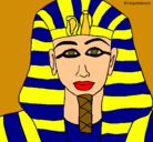 Dibujo Tutankamon pintado por valery