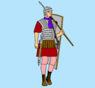 Dibujo Soldado romano pintado por anonimation