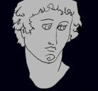 Dibujo Busto de Alejandro Magno pintado por adriana