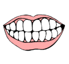 Dibujo Boca y dientes pintado por maryfer