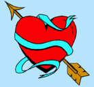 Dibujo Corazón con flecha pintado por Chic_Top_Star