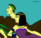 Dibujo César y Cleopatra pintado por LITZY