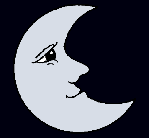 Dibujo Luna pintado por anna
