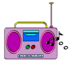 Dibujo Radio cassette 2 pintado por alma