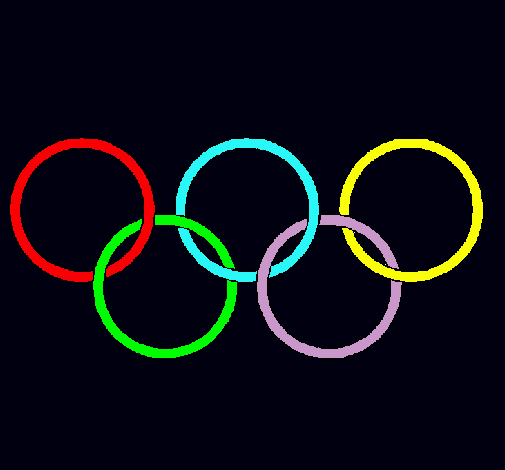 Dibujo Anillas de los juegos olimpícos pintado por aroa