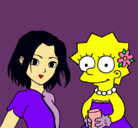 Dibujo Sakura y Lisa pintado por aale