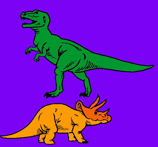 Triceratops y tiranosaurios rex