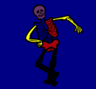 Dibujo Esqueleto contento pintado por VICTOR