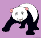 Dibujo Oso panda pintado por chiquita