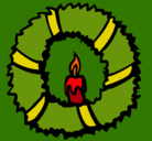 Dibujo Corona de navidad II pintado por anain