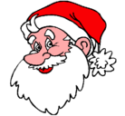 Dibujo Cara Papa Noel pintado por llita