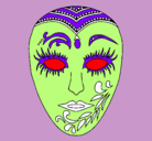 Dibujo Máscara pintado por violeta