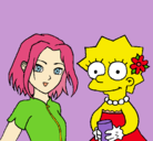 Dibujo Sakura y Lisa pintado por bryan3