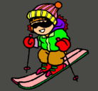 Dibujo Niño esquiando pintado por Dimas