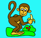 Dibujo Mono pintado por ashley