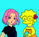 Dibujo Sakura y Lisa pintado por cristinamarmo