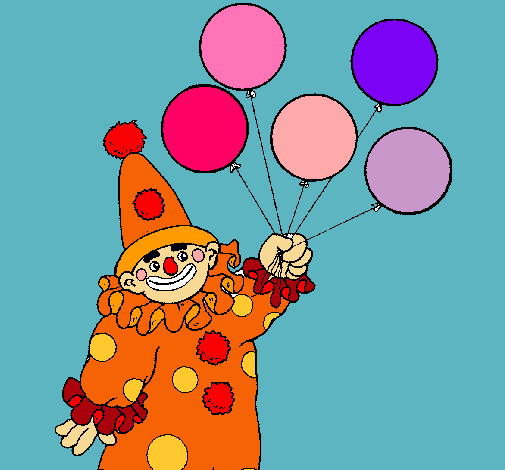 Payaso con globos