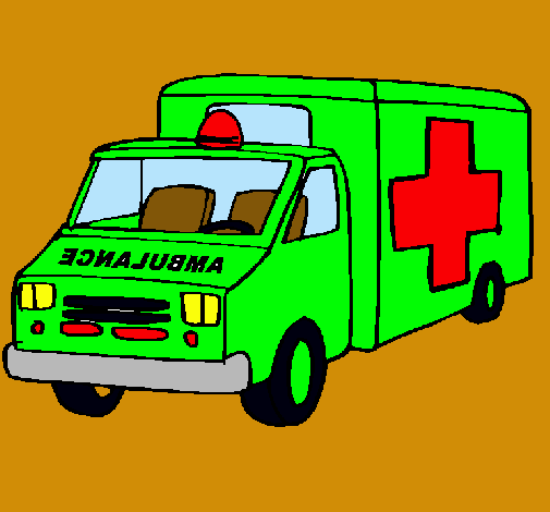 Dibujo Ambulancia pintado por amalia