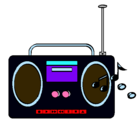 Dibujo Radio cassette 2 pintado por laura