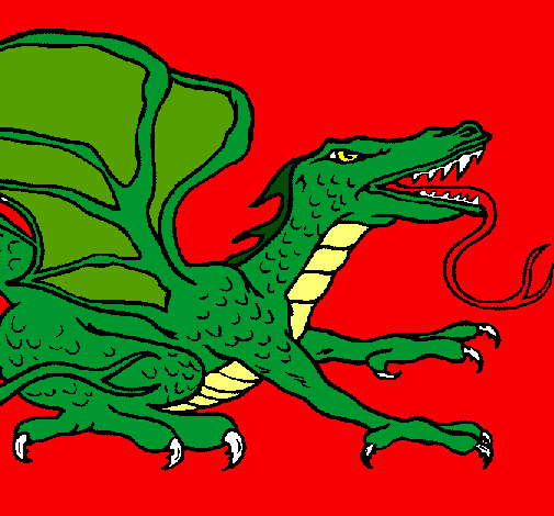 Dibujo Dragón réptil pintado por juanca