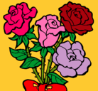 Dibujo Ramo de rosas pintado por maritza  