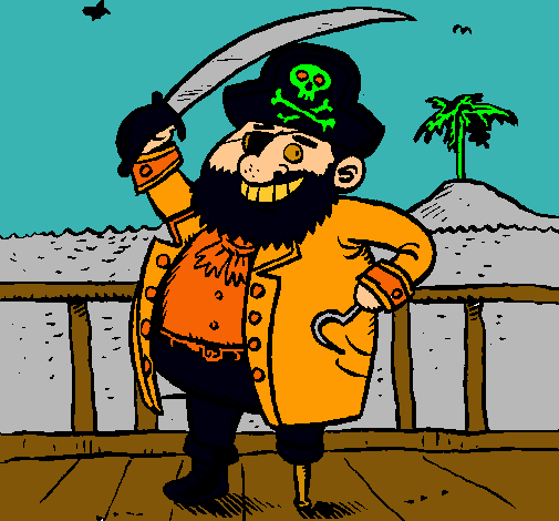 Dibujo Pirata a bordo pintado por amalia