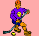 Dibujo Jugador de hockey sobre hielo pintado por sandrita