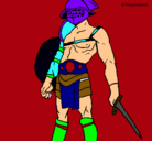 Dibujo Gladiador pintado por bruno