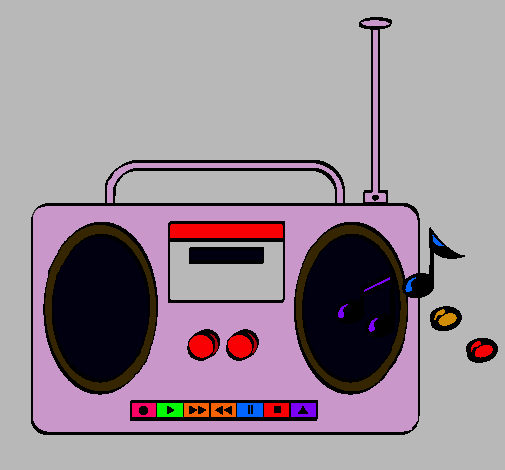 Dibujo Radio cassette 2 pintado por IreneKitty