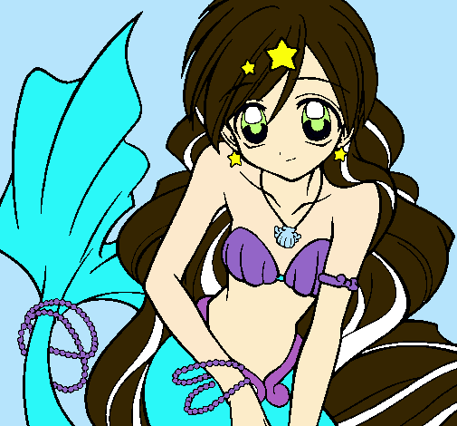 Dibujo Sirena pintado por hitany