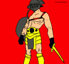 Dibujo Gladiador pintado por ALFONSO
