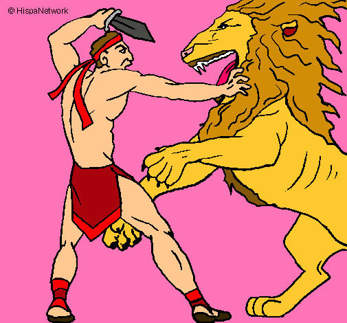 Gladiador contra león