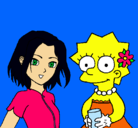 Dibujo Sakura y Lisa pintado por maruchy
