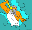 Dibujo Dios Zeus pintado por seba