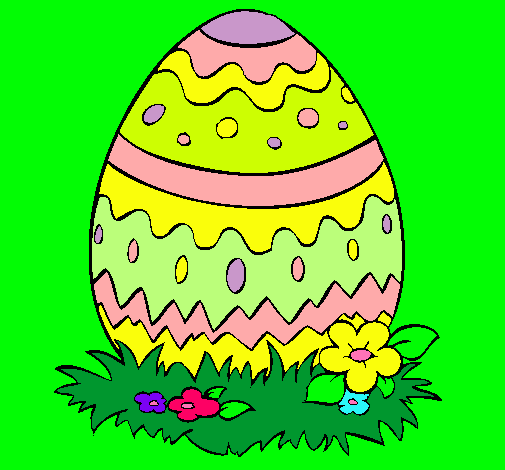 Dibujo Huevo de pascua 2 pintado por nadia