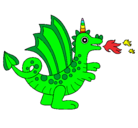 Dibujo Dragón alegre II pintado por dragoncito