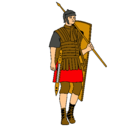 Dibujo Soldado romano pintado por odi