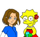 Dibujo Sakura y Lisa pintado por ANGELICA