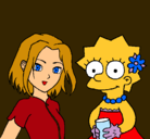 Dibujo Sakura y Lisa pintado por Maribel