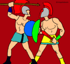 Dibujo Lucha de gladiadores pintado por CGNBH