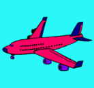 Dibujo Avión de pasajeros pintado por bolar