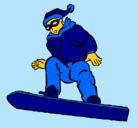 Dibujo Snowboard pintado por Mile