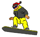 Dibujo Snowboard pintado por fransua